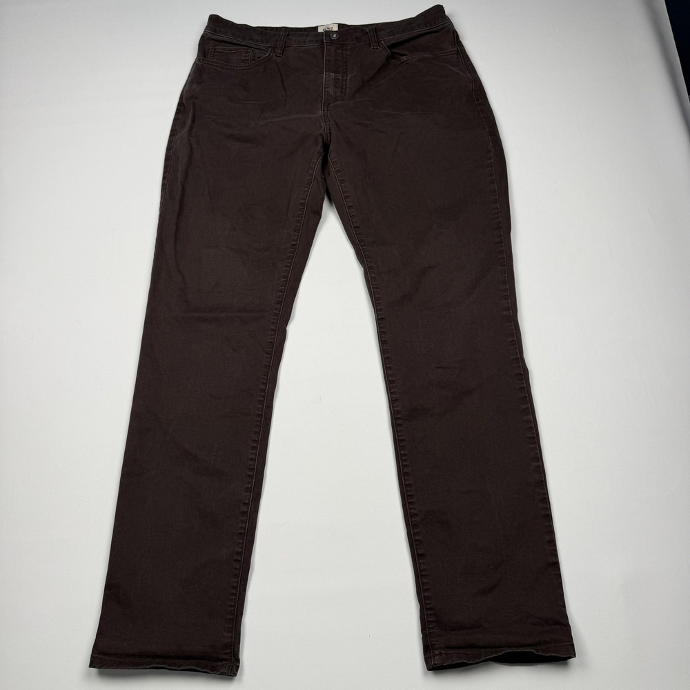 Flint And Tinder Jeans Mens 33x32 Brown Athletic Tapered Stretch Denim Pants